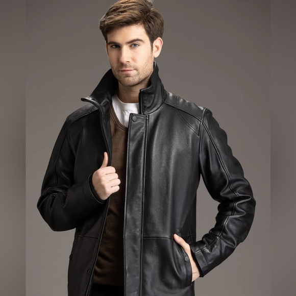 Vintage Danier Black Leather Jacket Size Extra Large - Picture 1 of 12